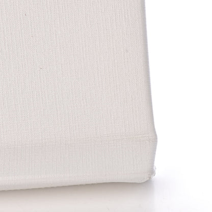 Balenciaga Squared Calfskin Logo Shopping Envelope Clutch White 8 of 9