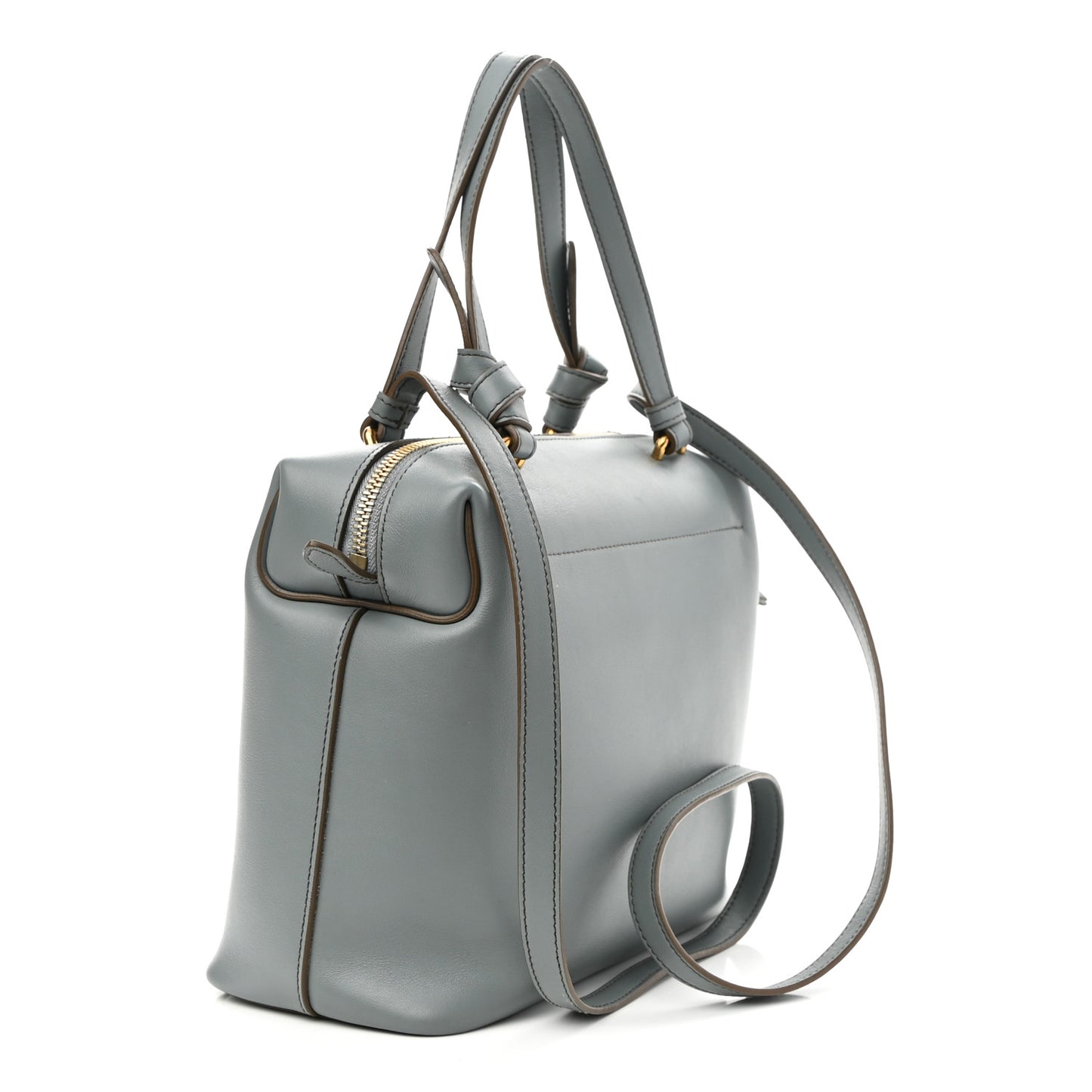 Lambskin Small Soft Cube Satchel Storm