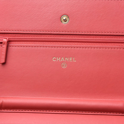 Chanel Caviar Timeless CC Wallet On Chain WOC Pink 6 of 19