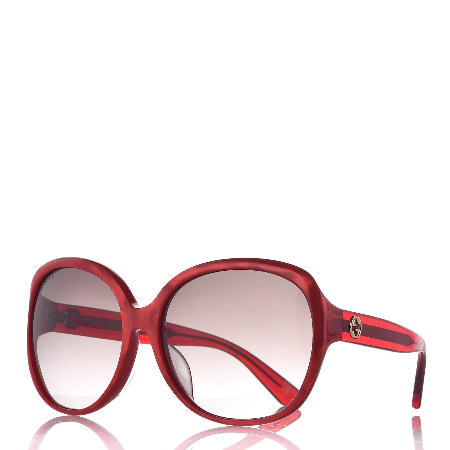Acetate Oversized Round Sunglasses GG0080SK Red