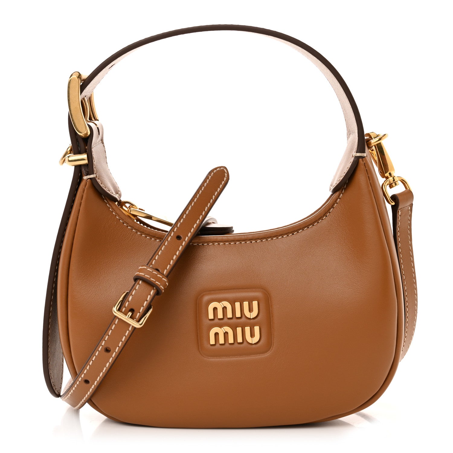 Miu Miu Nappa Hobo Caramel 1 of 11