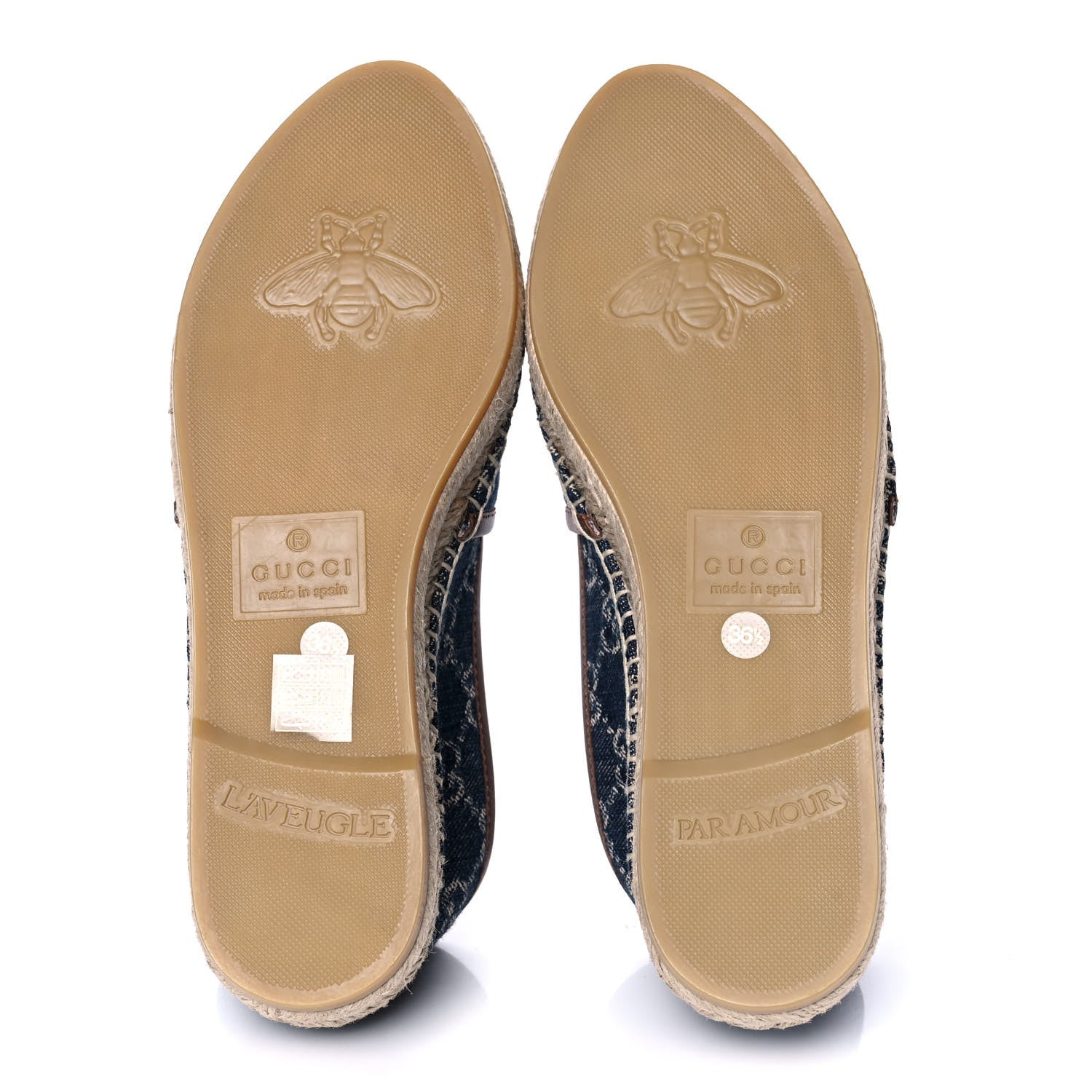 Gucci Denim GG Monogram Espadrilles 36.5 Blue Tea Cuir 5 of 9