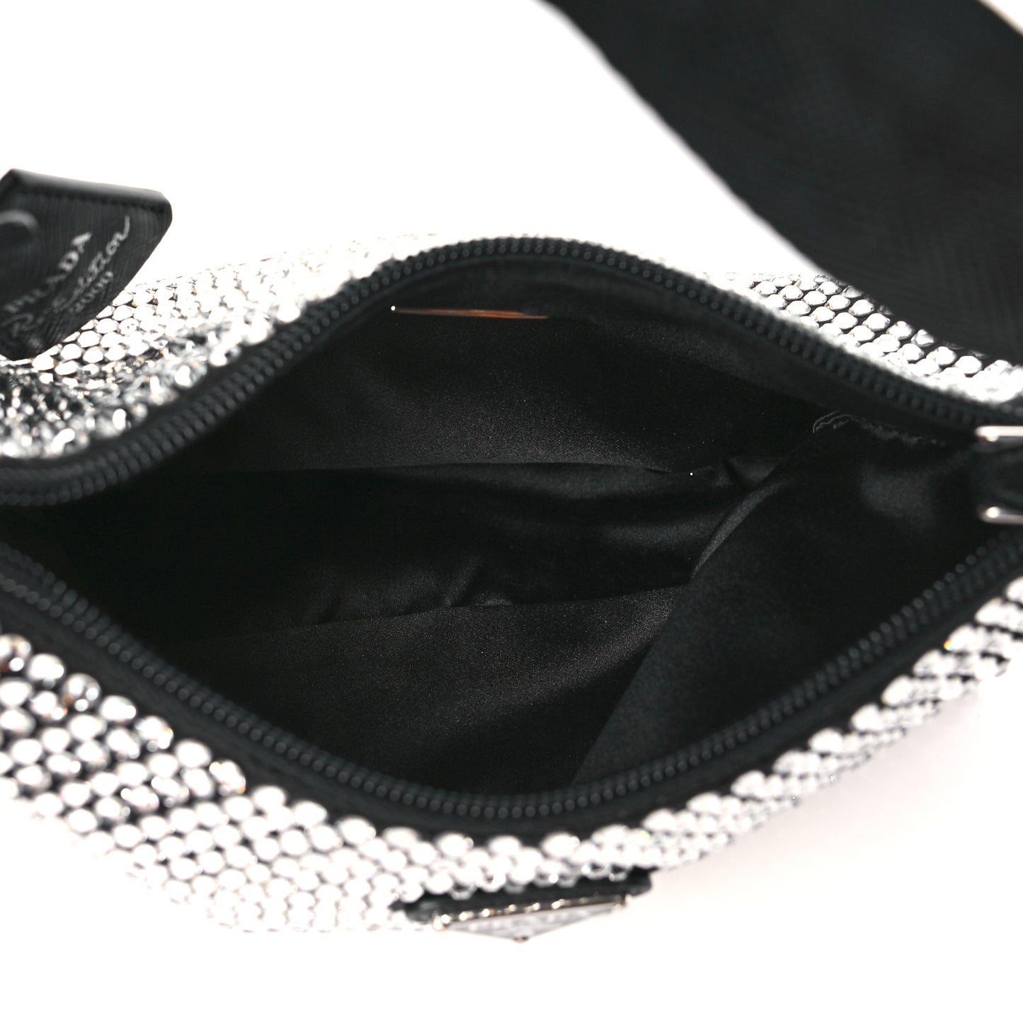 Satin Crystal Mini Re-Edition 2000 Bag Cristal
