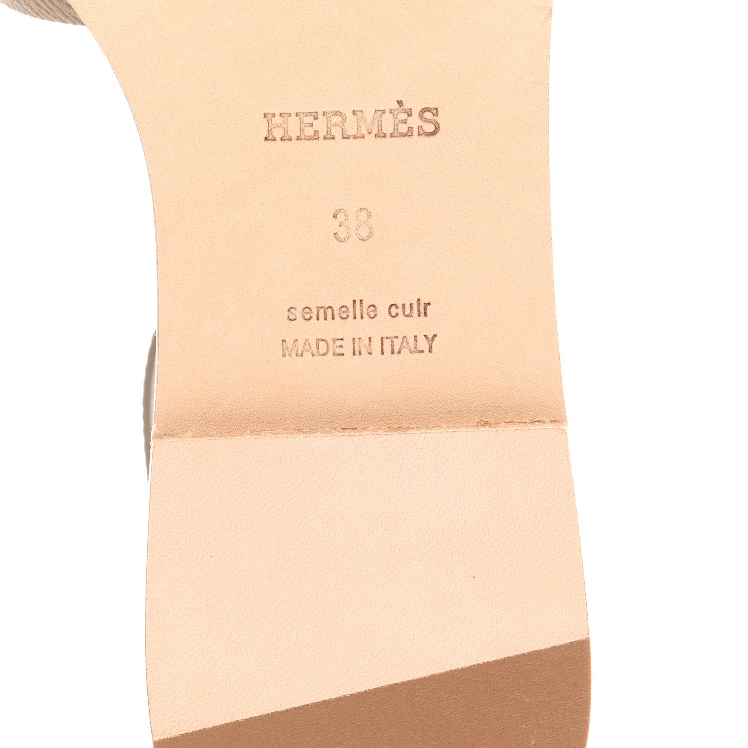 Hermes Epsom Santorini Sandals 38 Etoupe 7 of 10