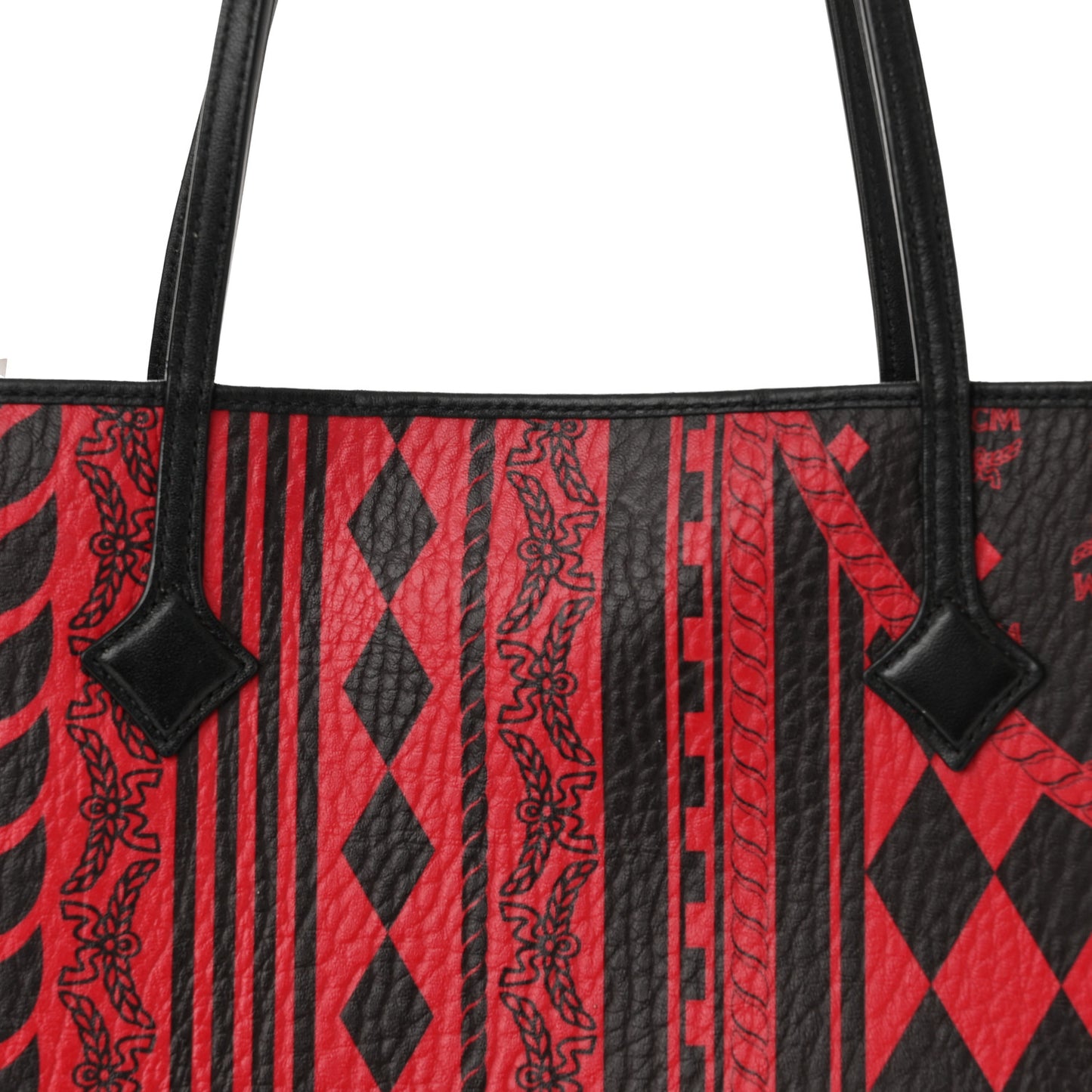 Visetos Baroque Print Kira North South Shopper Tote Red