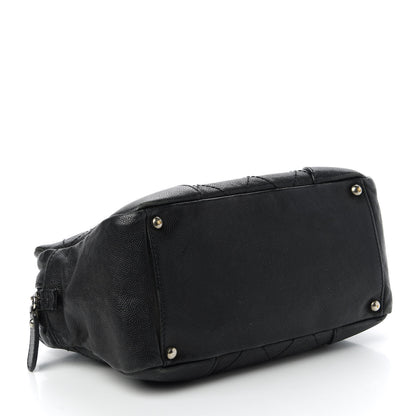 Chanel Distressed Caviar Outdoor Ligne Tote Black 4 of 10