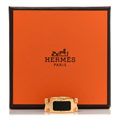 Hermes Madame Calfskin Small Olympe Ring S 52 6 Black 5 of 5