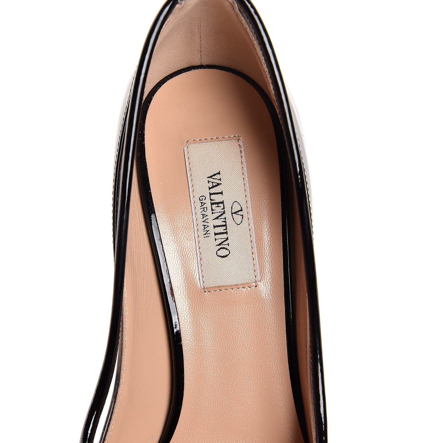 Valentino Garavani Patent PVC Dollybow Pumps 37 Black 7 of 8