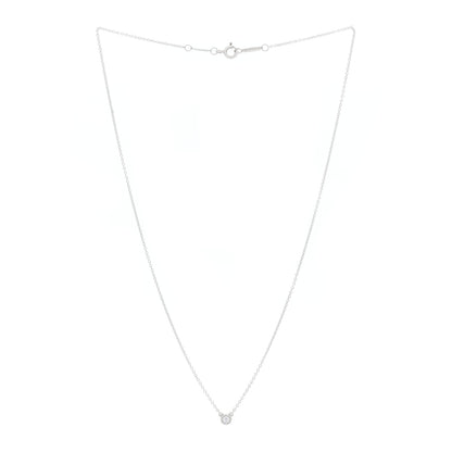 Tiffany Sterling Silver Diamond .07ct Elsa Peretti Diamonds by the Yard Pendant Necklace 2 of 3