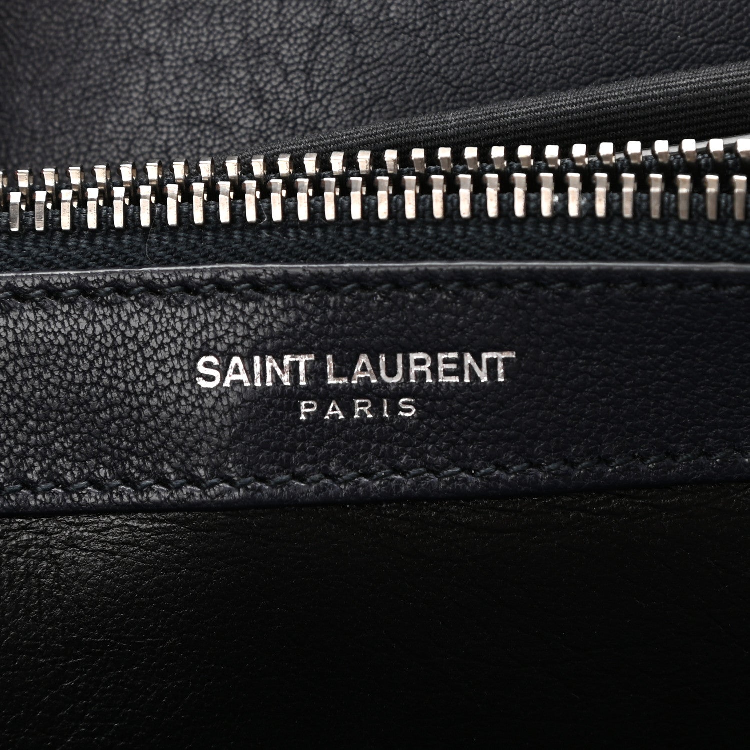Saint Laurent Sheepskin Matelasse Chevron Monogram Large College Bag Deep Marine 8 of 10