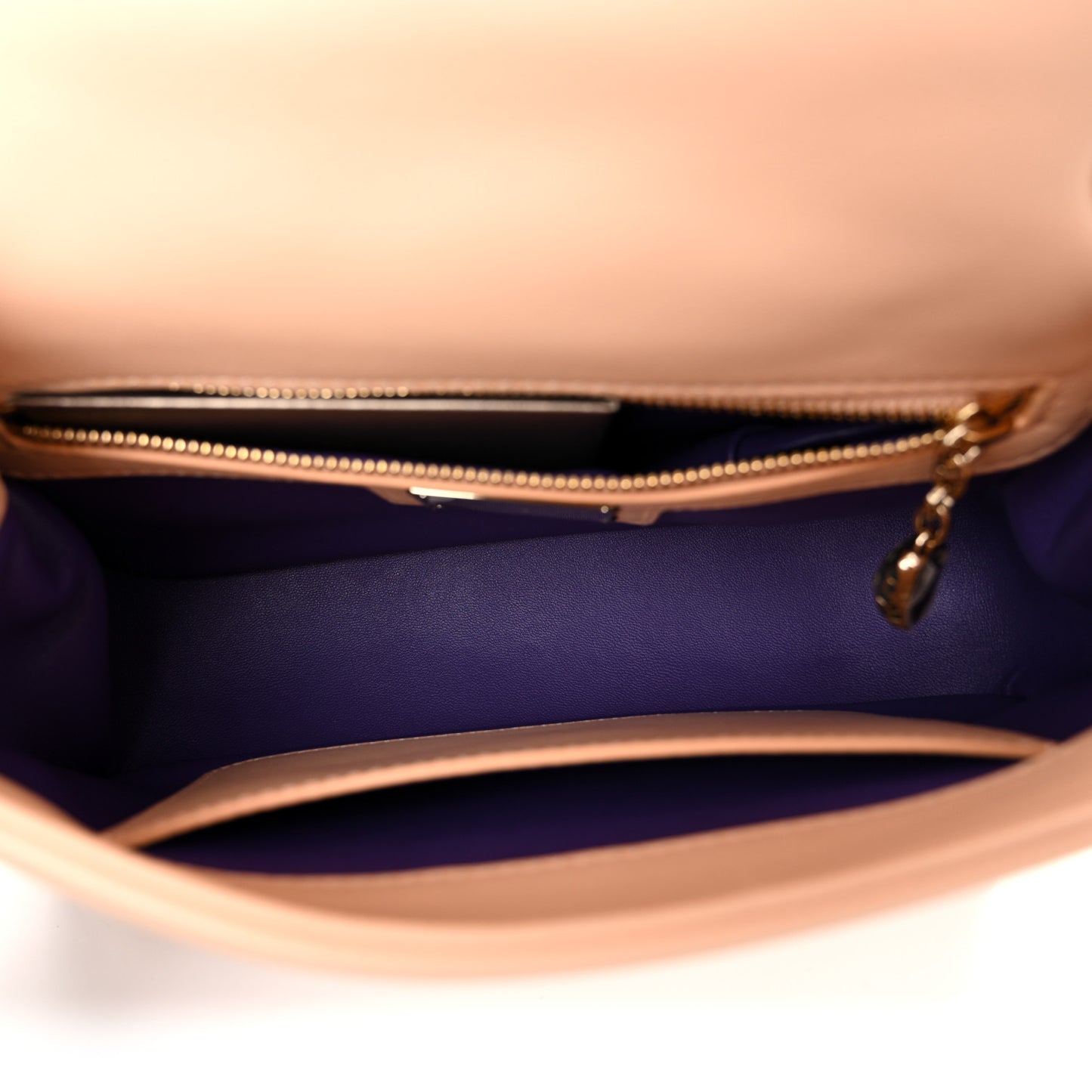 Calfskin Matelasse Small Serpenti Cabochon Shoulder Bag Peach
