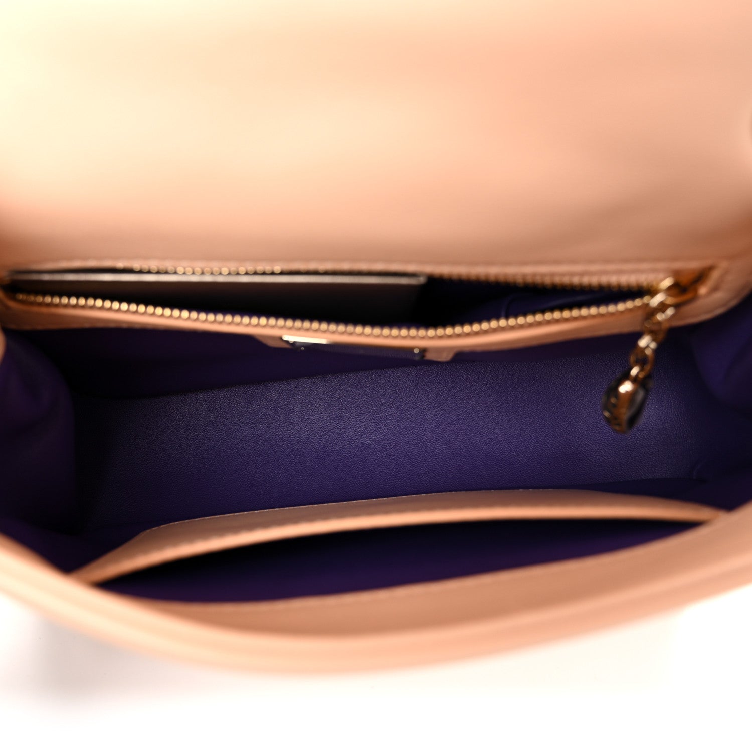Bulgari Calfskin Matelasse Small Serpenti Cabochon Shoulder Bag Peach 5 of 10