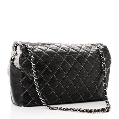 Chanel Vinyl Quilted Jumbo Melrose Degrade Flap Black 2 of 15
