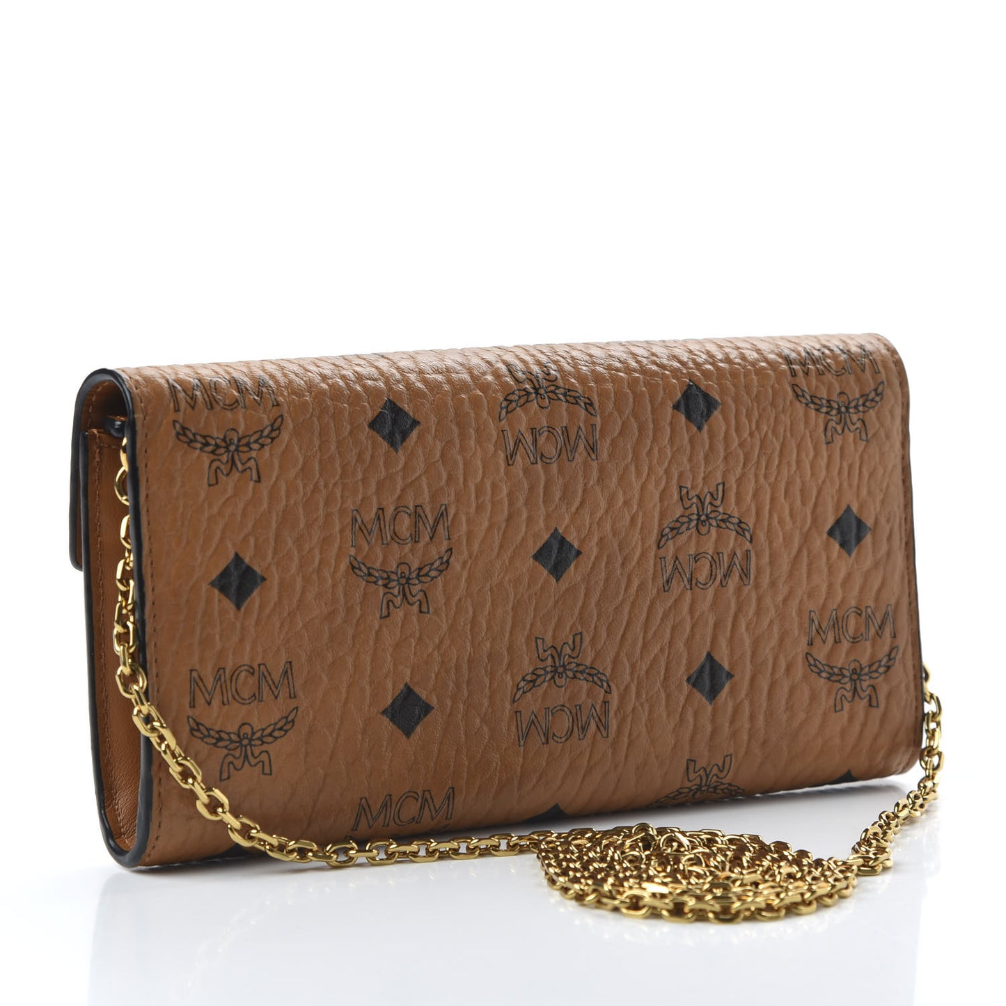 Visetos Large Patricia Wallet On Chain Cognac