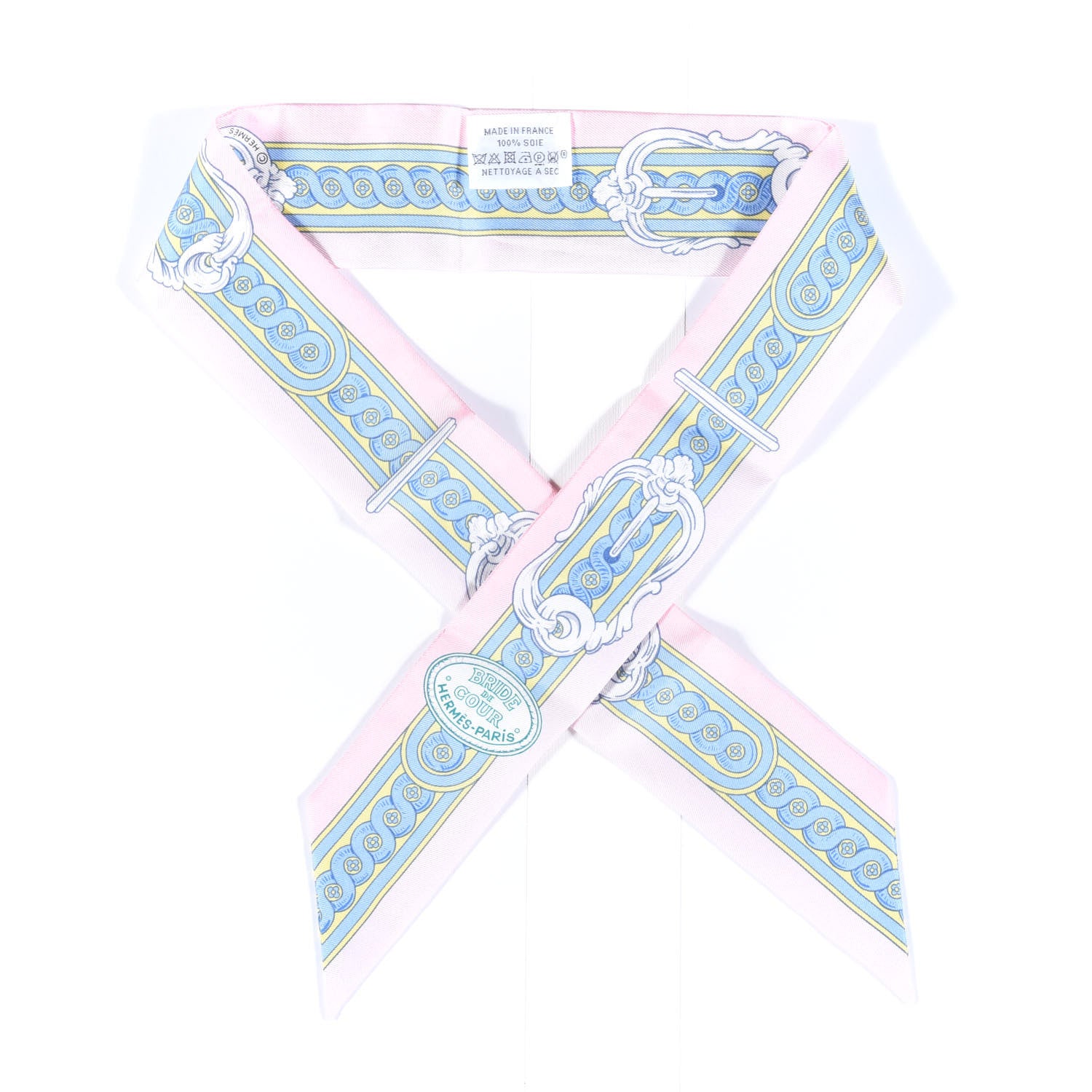 Hermes Silk Bride De Cour Twilly Rose Pale Ciel 1 of 4