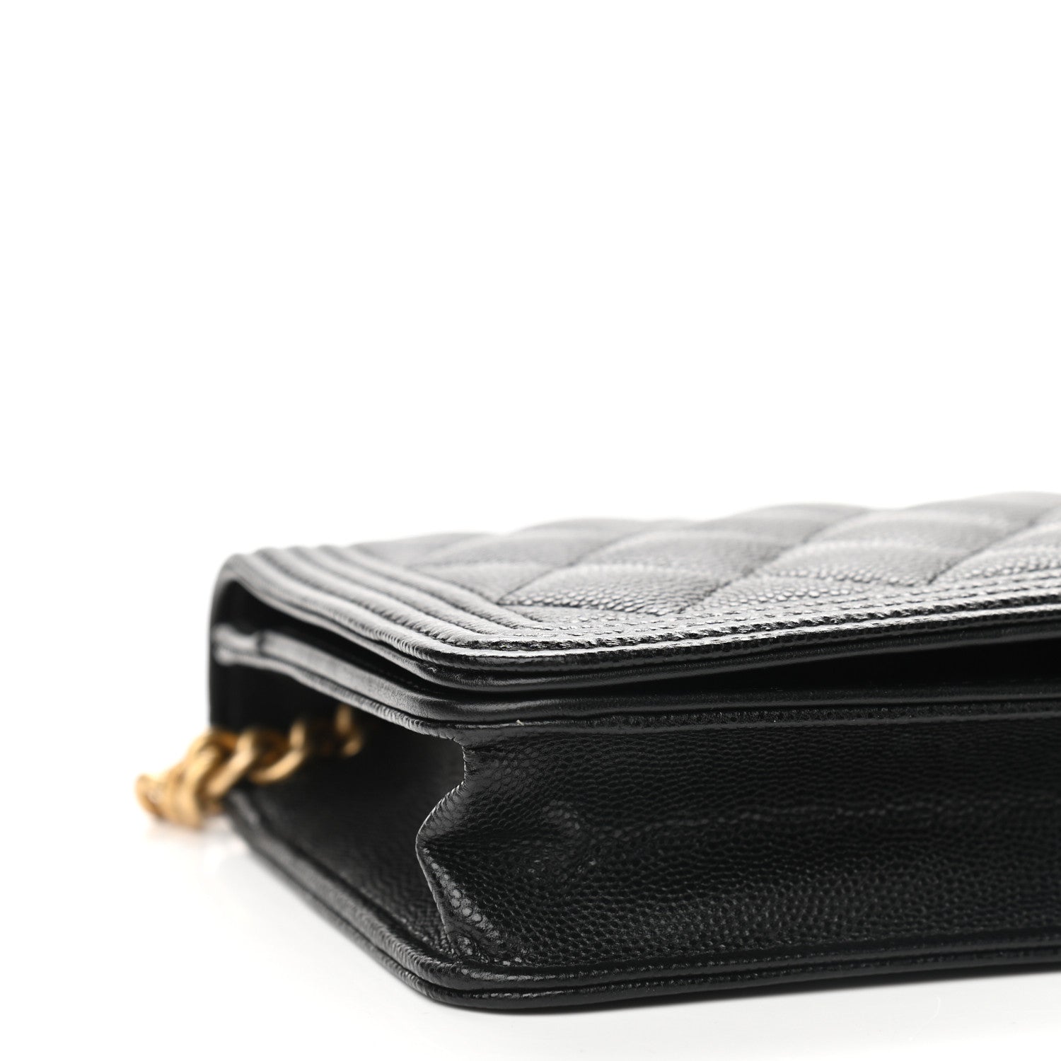 Chanel Caviar Quilted Boy Wallet On Chain WOC Black 8 of 9