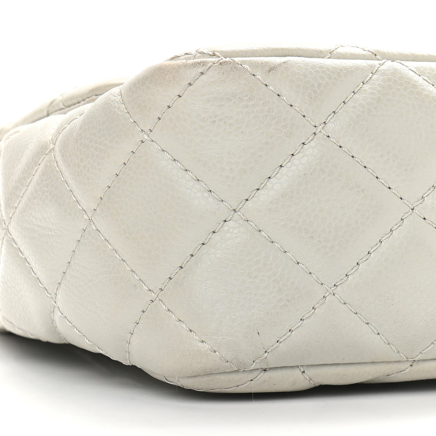 Chanel Caviar Quilted Jumbo Single Flap Grey 7 of 9