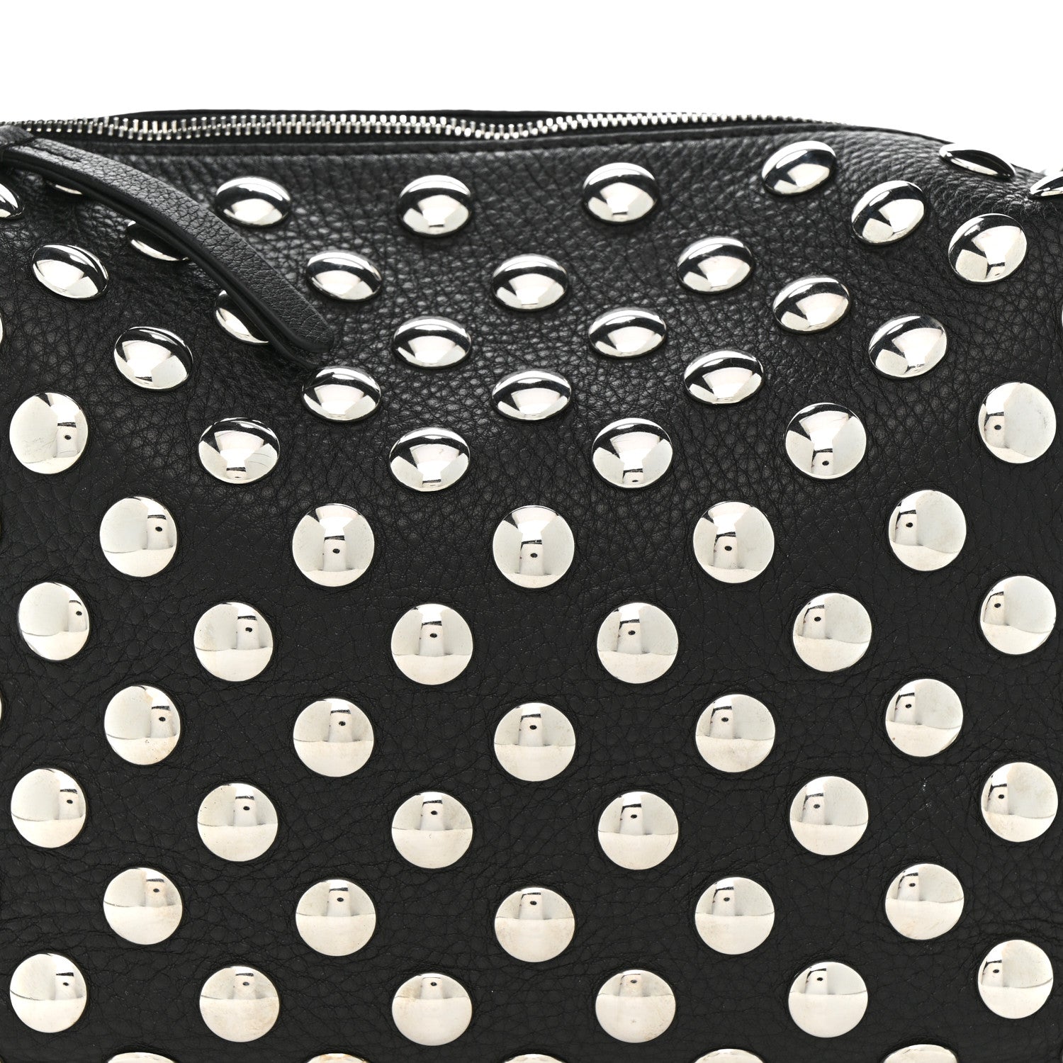 Khaite Pebbled Sport Calfskin Studded Elena Black 7 of 9