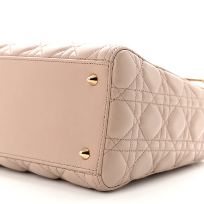 Christian Dior Lambskin Cannage Medium Lady Dior Beige 10 of 11