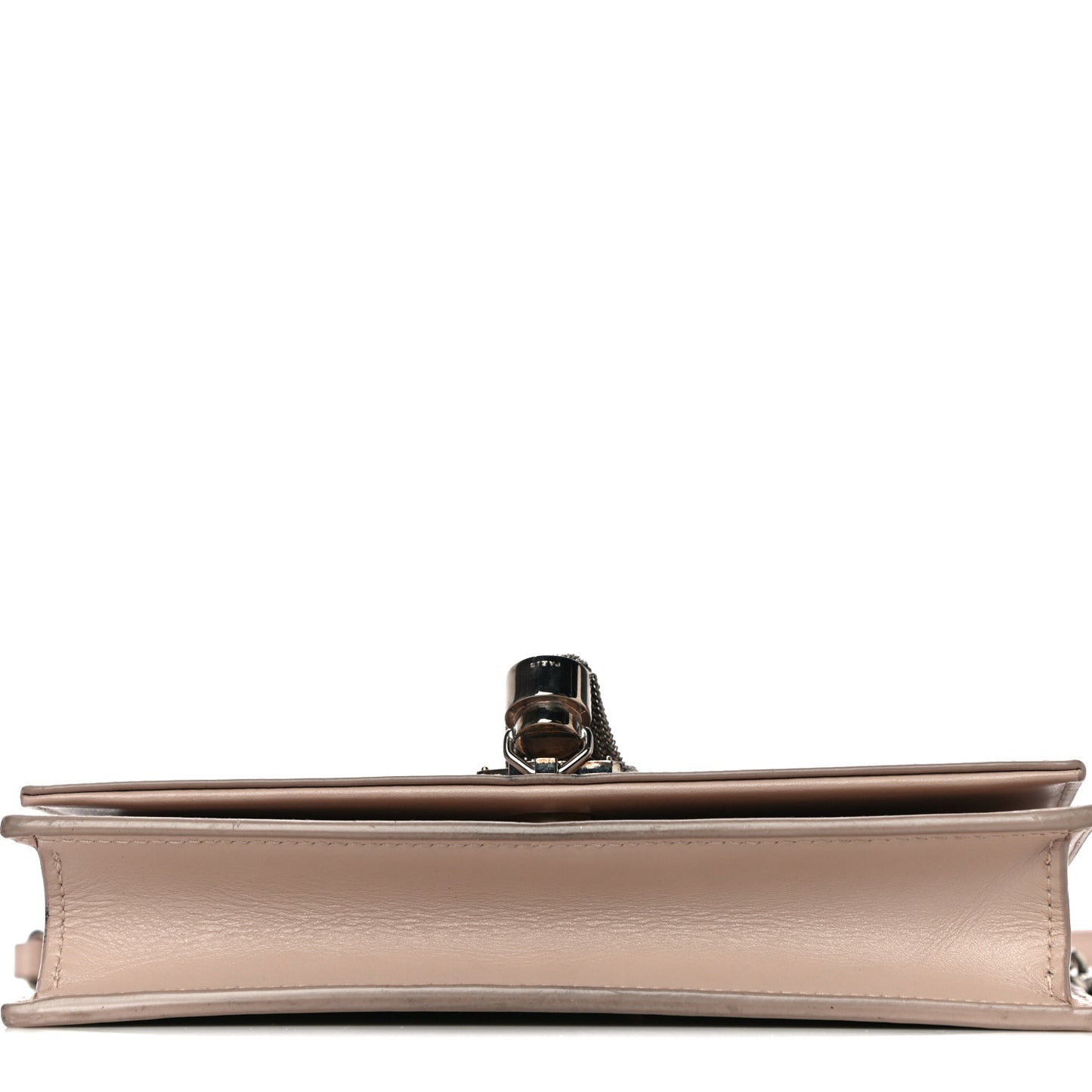 Smooth Calfskin Classic Monogram Kate Tassel Chain Wallet Nude Powder