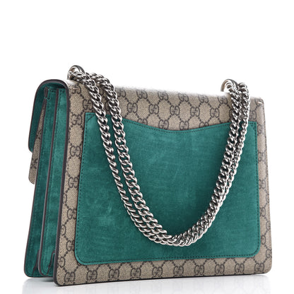 Gucci GG Supreme Monogram Embroidered Medium Dionysus Shoulder Bag Emerald 3 of 10