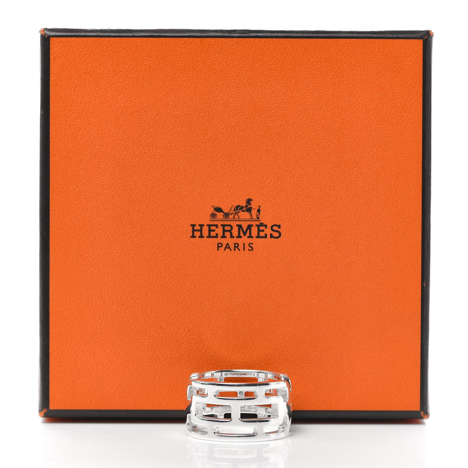 Hermes Sterling Silver PM Arcane Ring 59 8.75 5 of 5