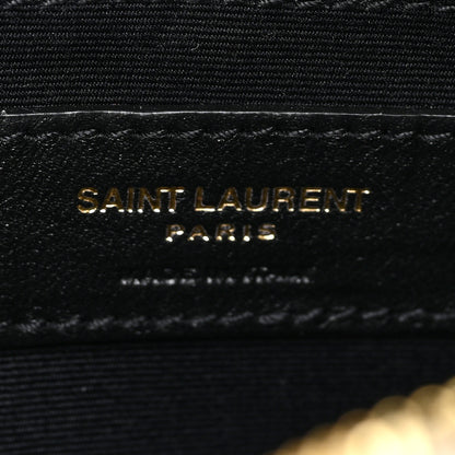 Saint Laurent Grain De Poudre Matelasse Chevron Quilted Round Vinyle Camera Bag Blanc Vintage 6 of 11