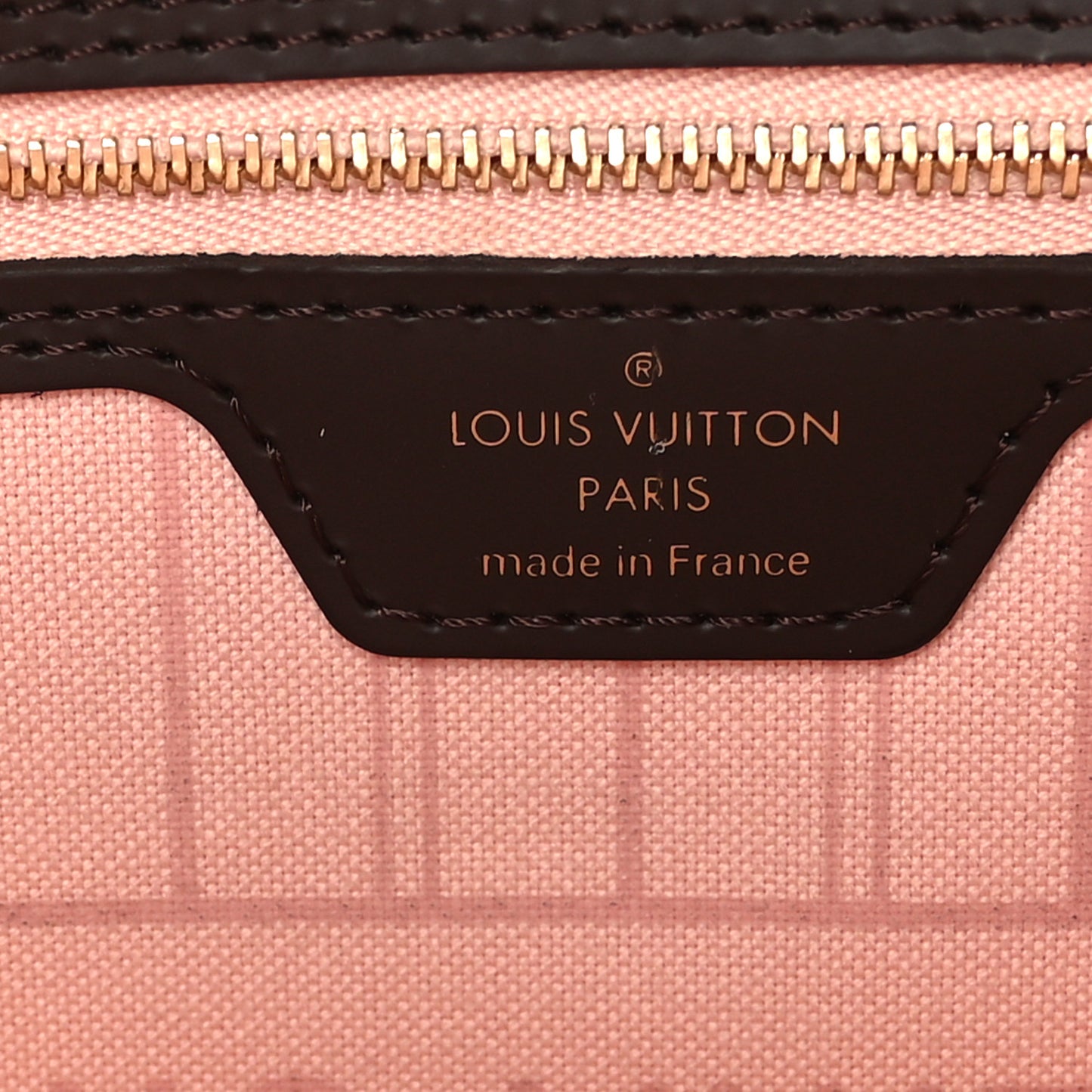 Damier Ebene Braided Neverfull MM Pink