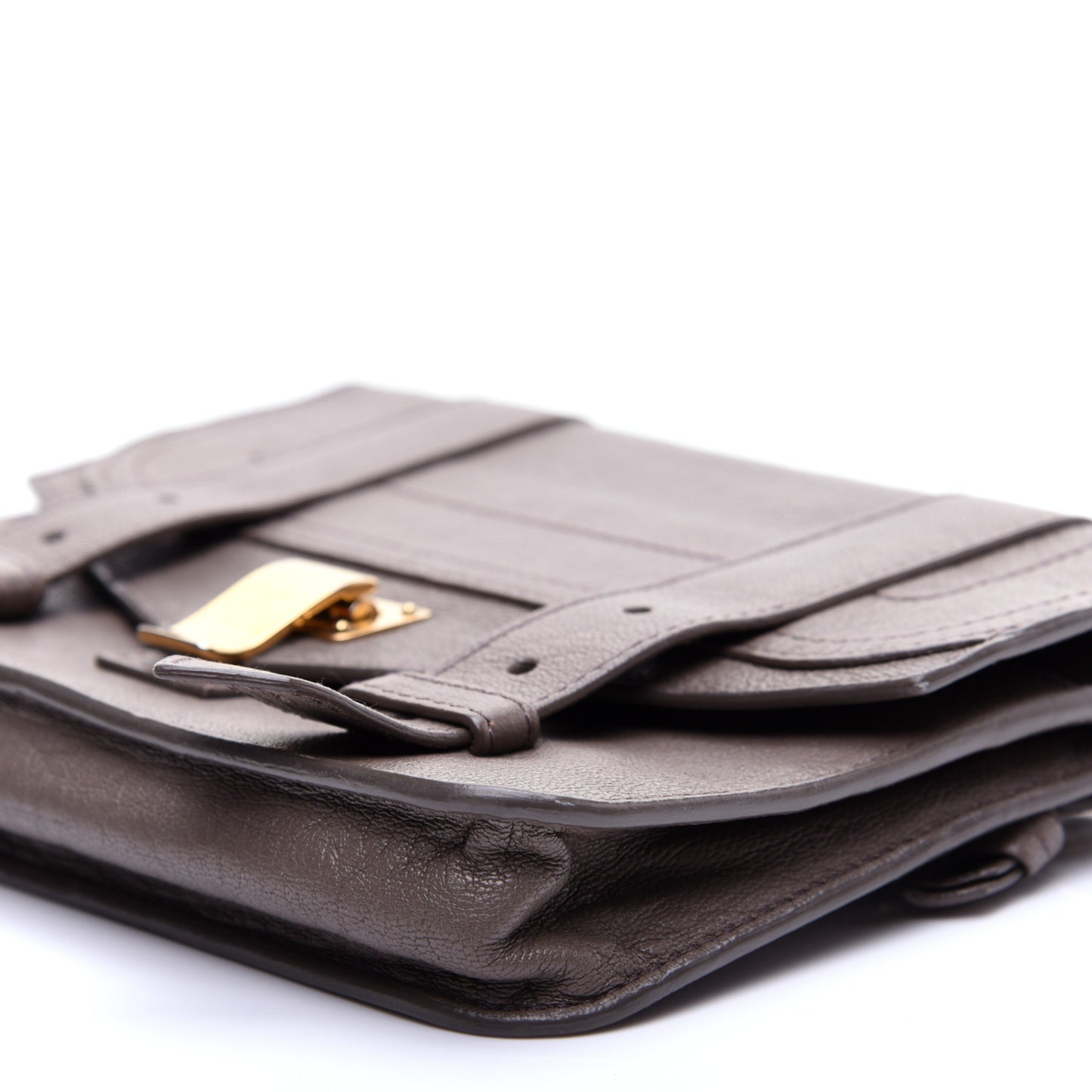 Lambskin PS1 Large Chain Wallet Smoke