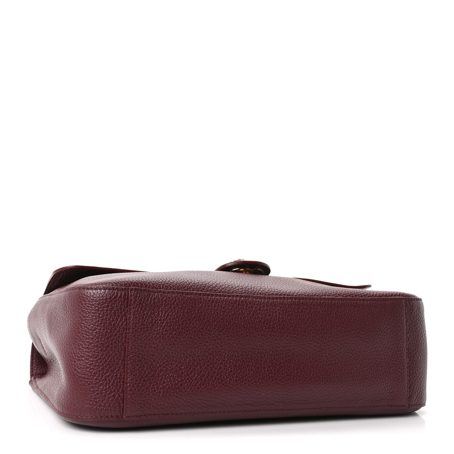 Grained Calfskin Small Souplissimo Maxi Flap Burgundy
