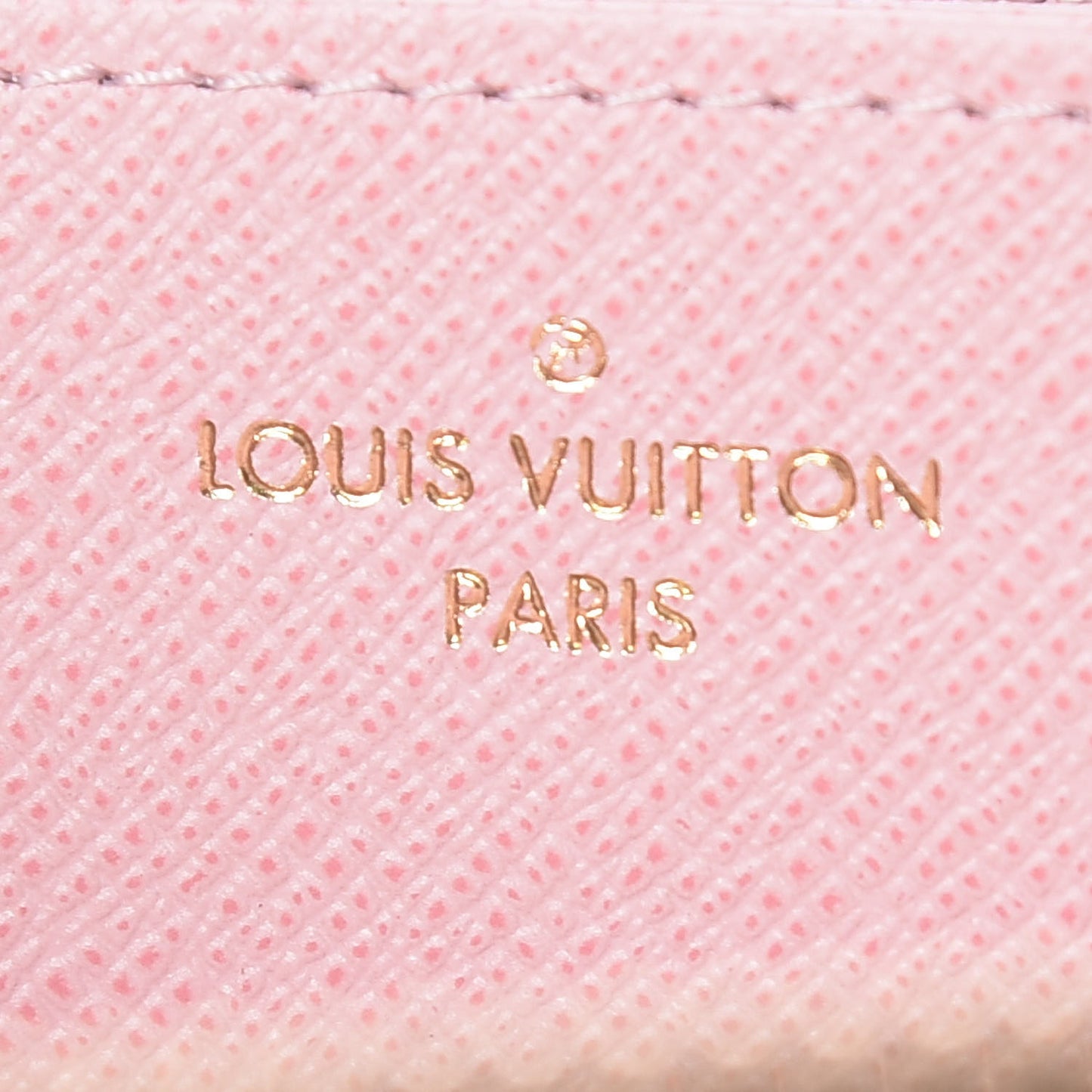 Damier Ebene Zippy Wallet Rose Ballerine