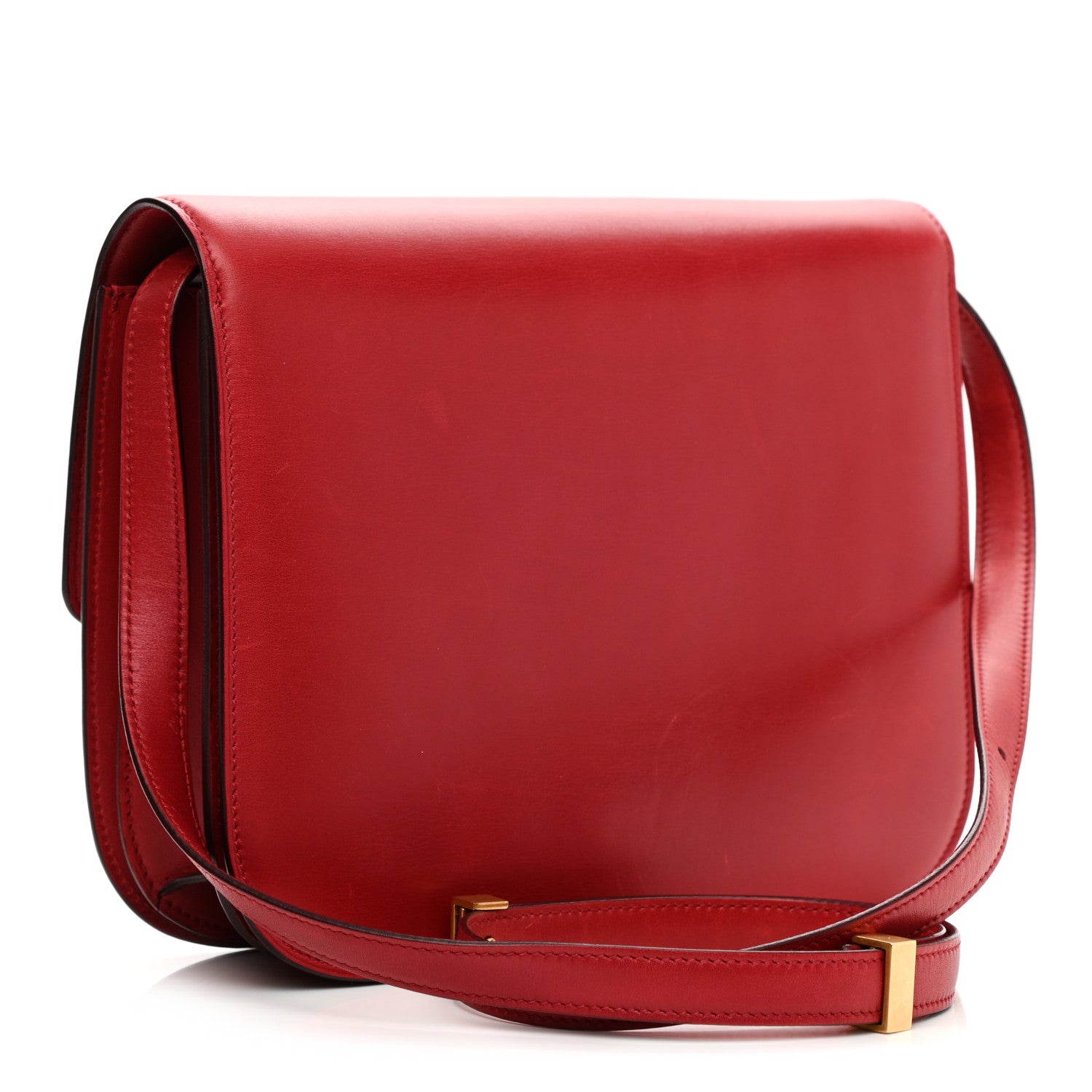 Celine Box Calfskin Medium Classic Box Flap Bag Red 3 of 14