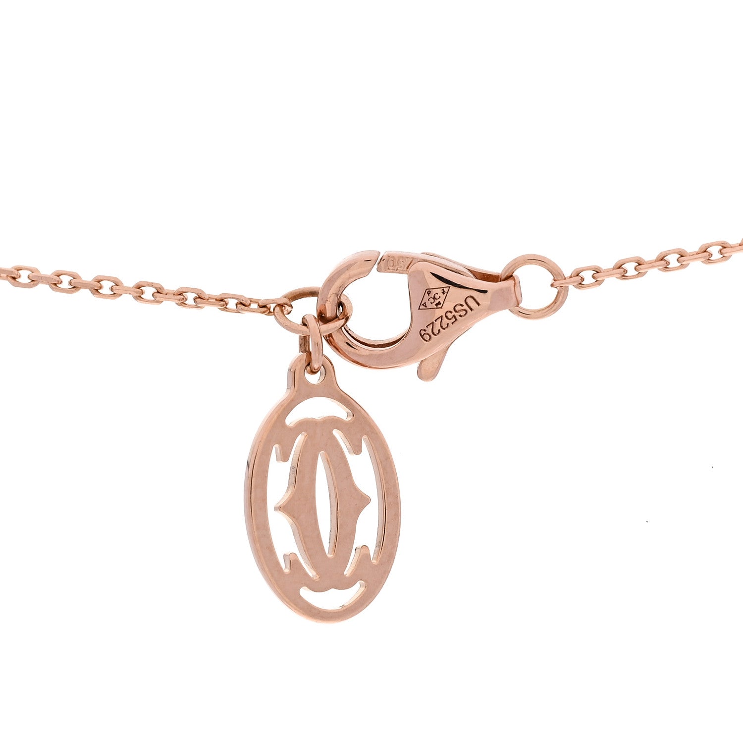 Cartier 18K Pink Gold Diamond Symbols Cross Pendant Necklace 5 of 6