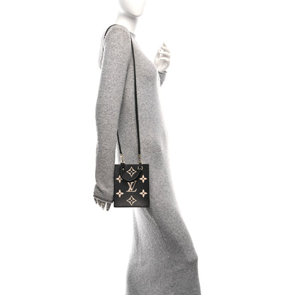 Louis Vuitton Empreinte Monogram Giant Petit Sac Plat Black Beige 2 of 9