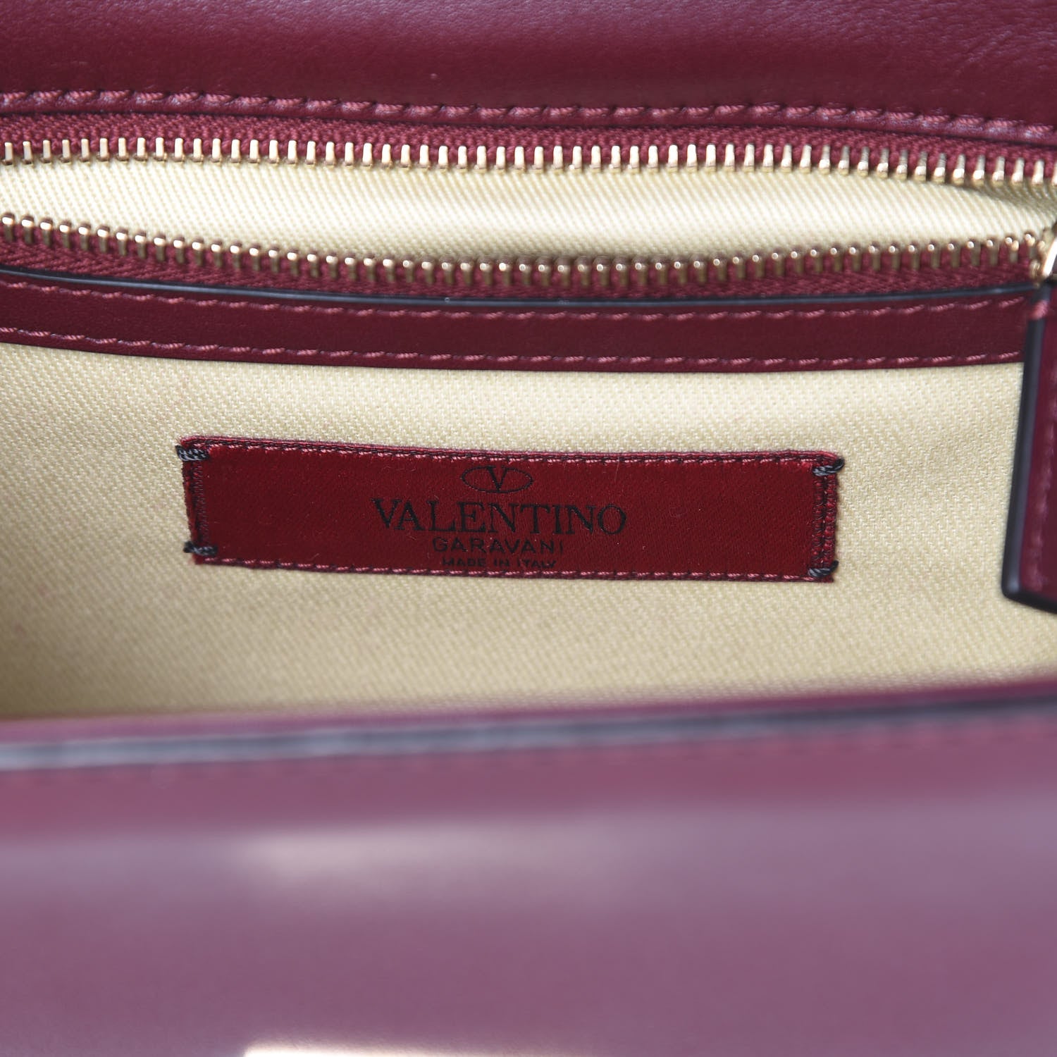 Valentino Garavani Vitello Small Glam Lock Rockstud Flap Rubin 5 of 13