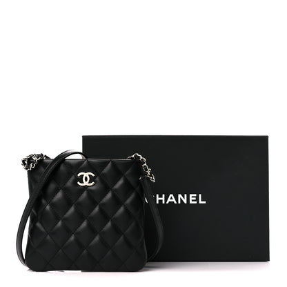 Chanel Lambskin Quilted Crossbody Bag Black 11 of 11