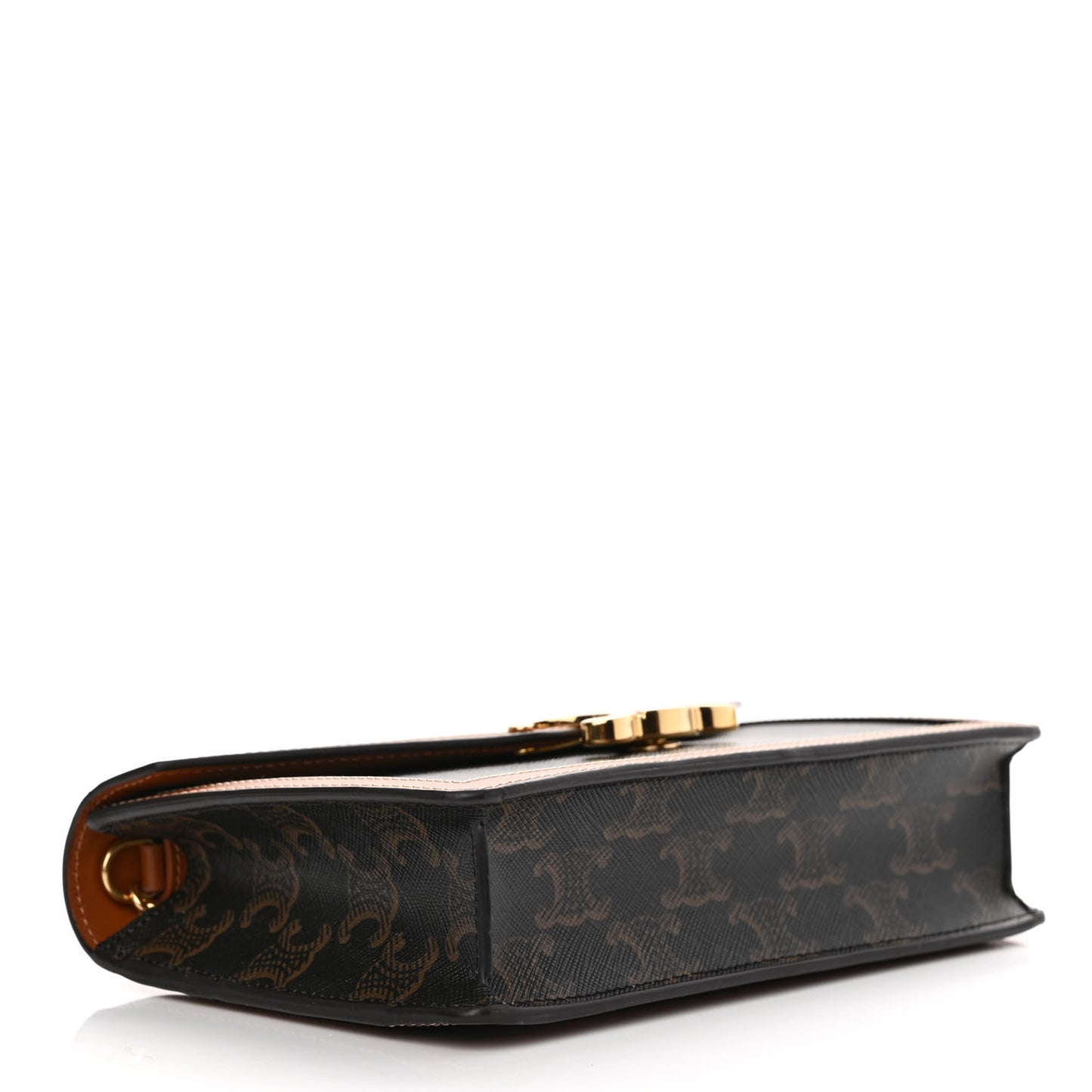 Triomphe Canvas Calfskin Margo Wallet on Chain Tan