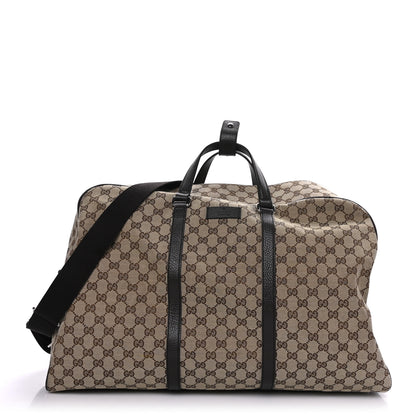 Gucci Monogram Dollar Calfskin Large Boston Duffle Bag Beige Ebony Testa di Moro Marrone Scuro 1 of 11