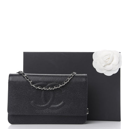 Chanel Caviar Timeless CC Wallet On Chain WOC Black 12 of 12