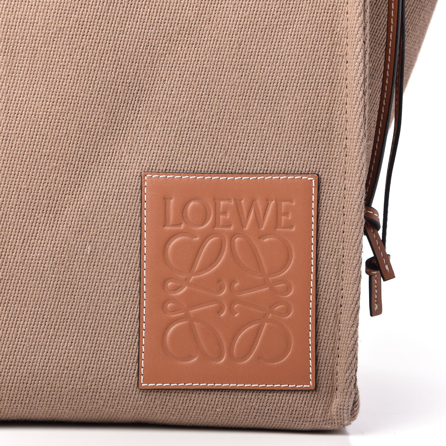 Loewe Canvas Calfskin Cushion Tote Taupe 9 of 9