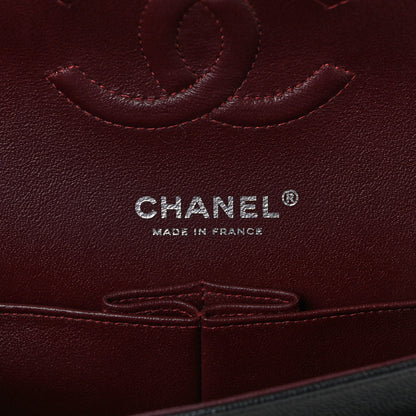 Chanel Caviar Chevron Quilted Medium Double Flap Black 6 of 13