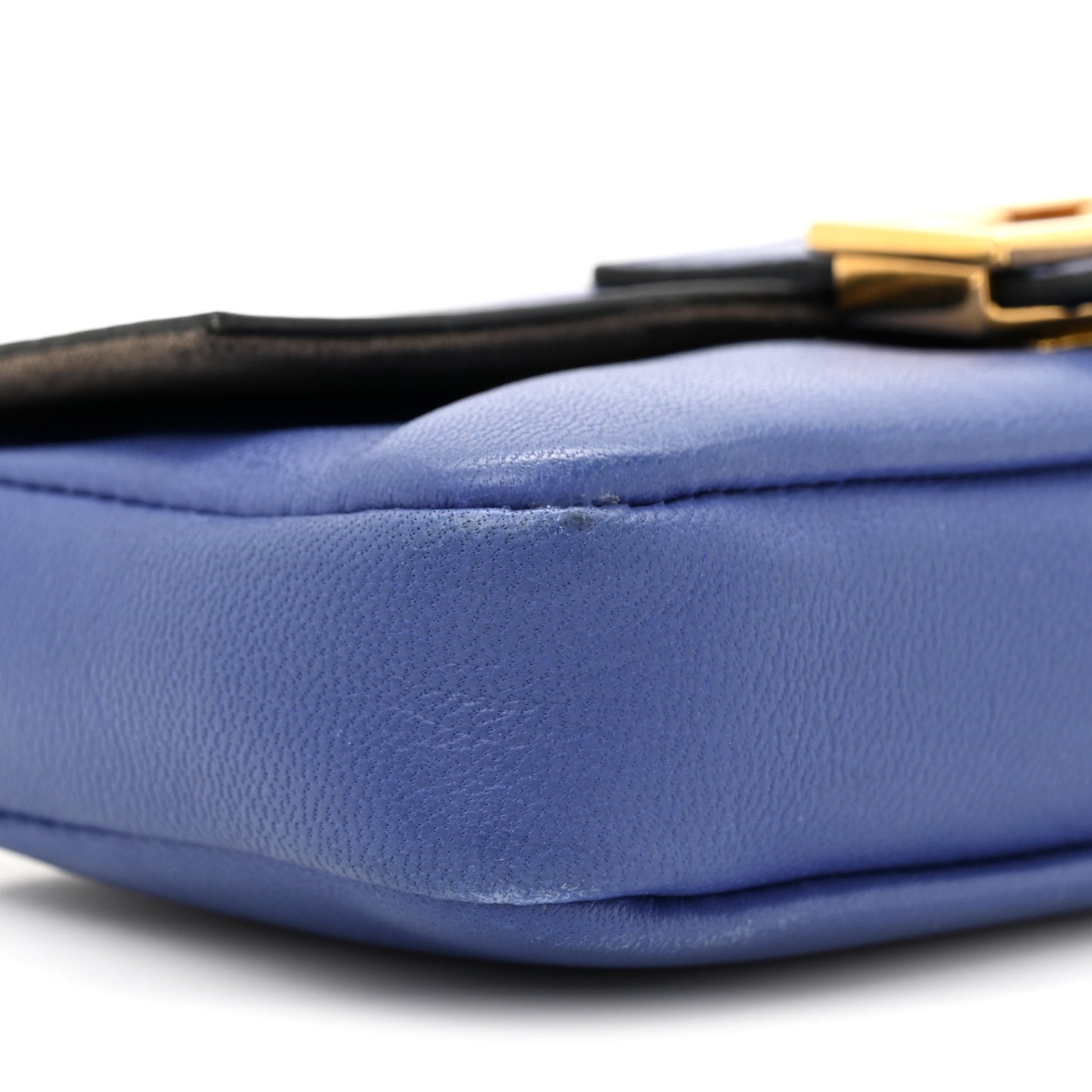 Shiny Nappa Micro Baguette Blue Neon