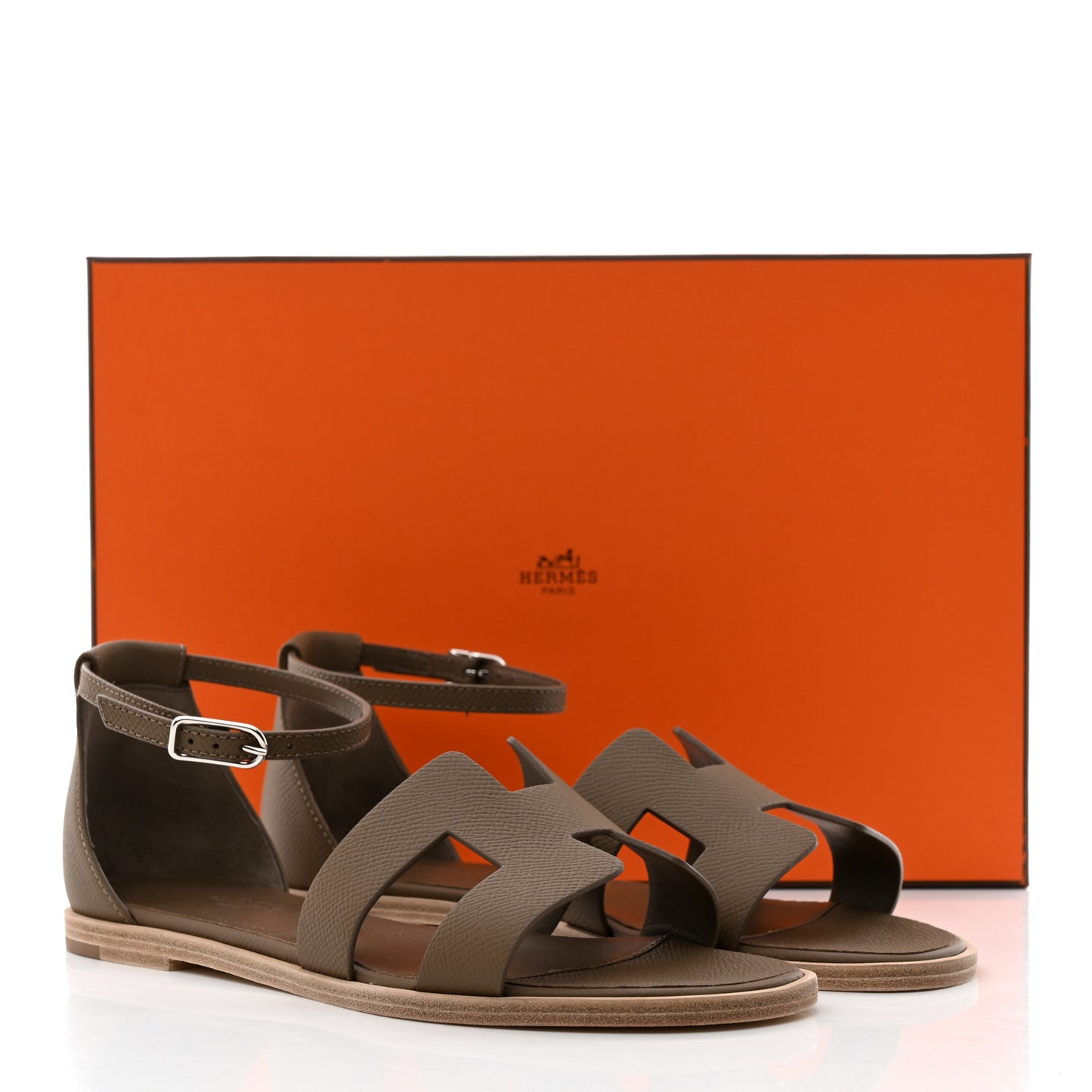 Epsom Santorini Sandals 37 Etoupe