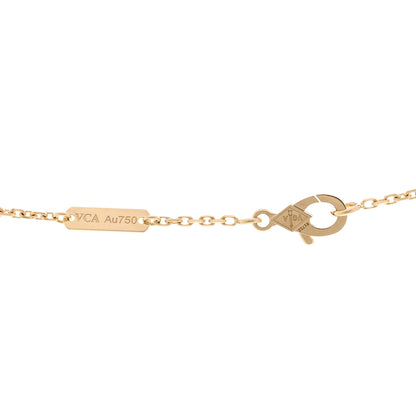 Van Cleef & Arpels 18K Yellow Gold Black Onyx Vintage Alhambra Pendant Necklace 4 of 5