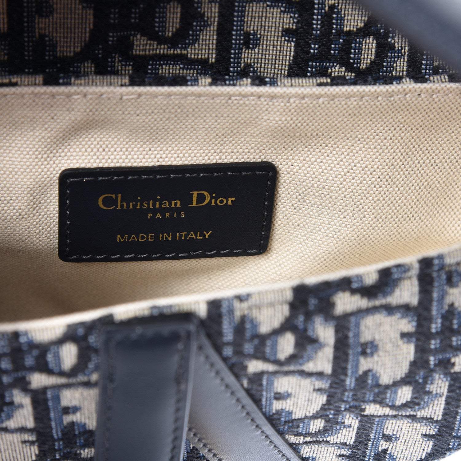 Christian Dior Oblique Mini Saddle Bag Blue 4 of 10