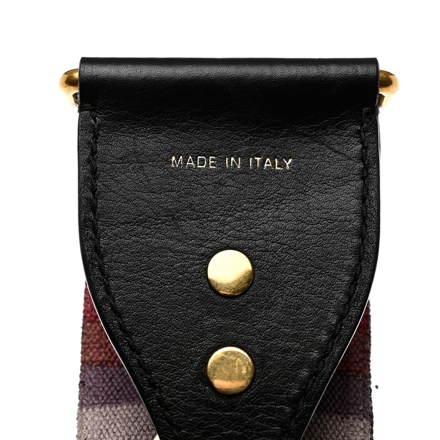Canvas Embroidered Studded Rainbow Shoulder Strap
