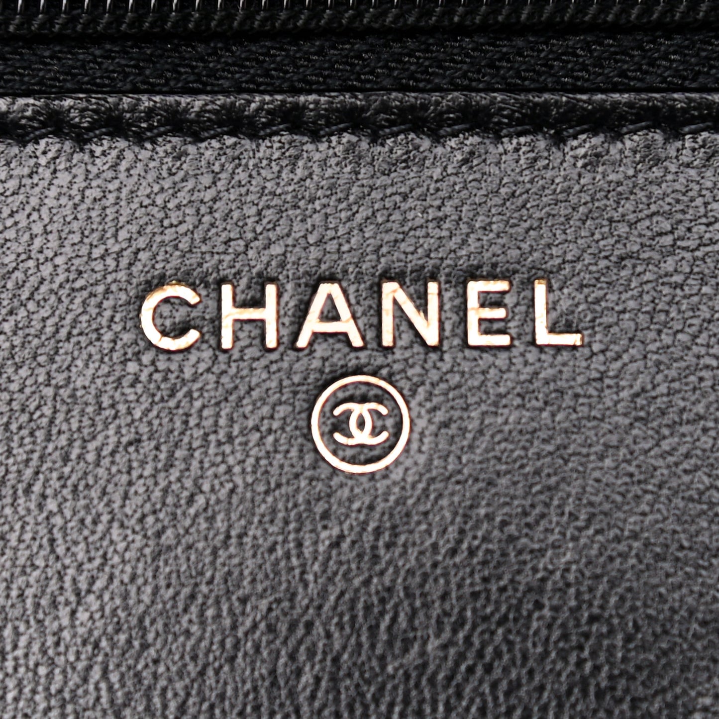 Lambskin Quilted Wallet On Chain WOC Black