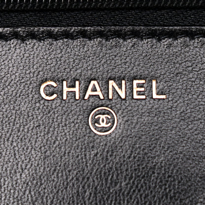 Chanel Lambskin Quilted Wallet On Chain WOC Black 5 of 9