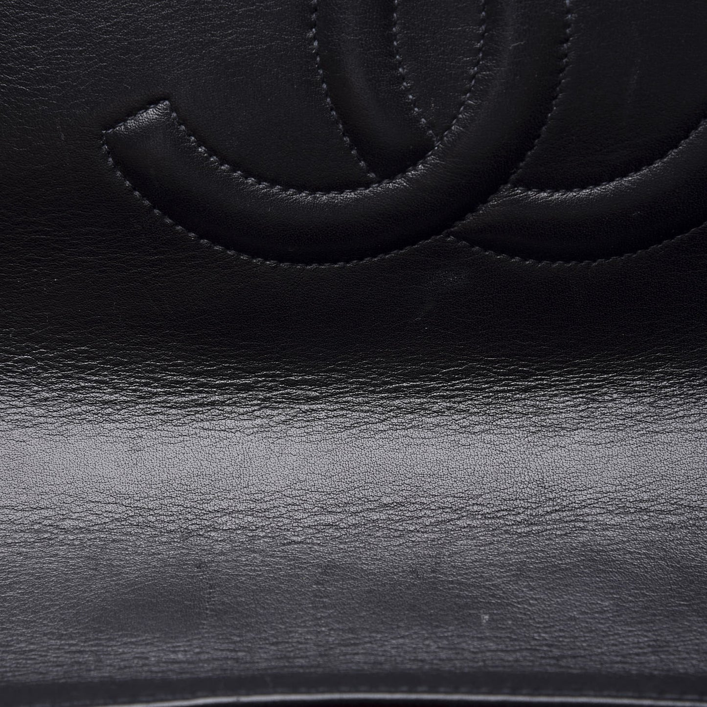 Lambskin Quilted XL Jumbo Single Flap Black