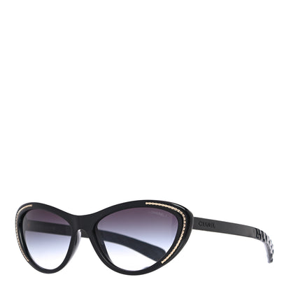 Chanel Cat Eye Chain Sunglasses 6039 Black 1 of 7